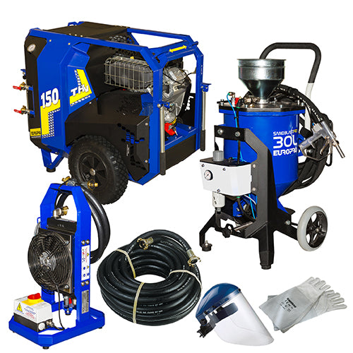 Euromair SandBlastPro 30L + E 150 TH sandblæsning sæt