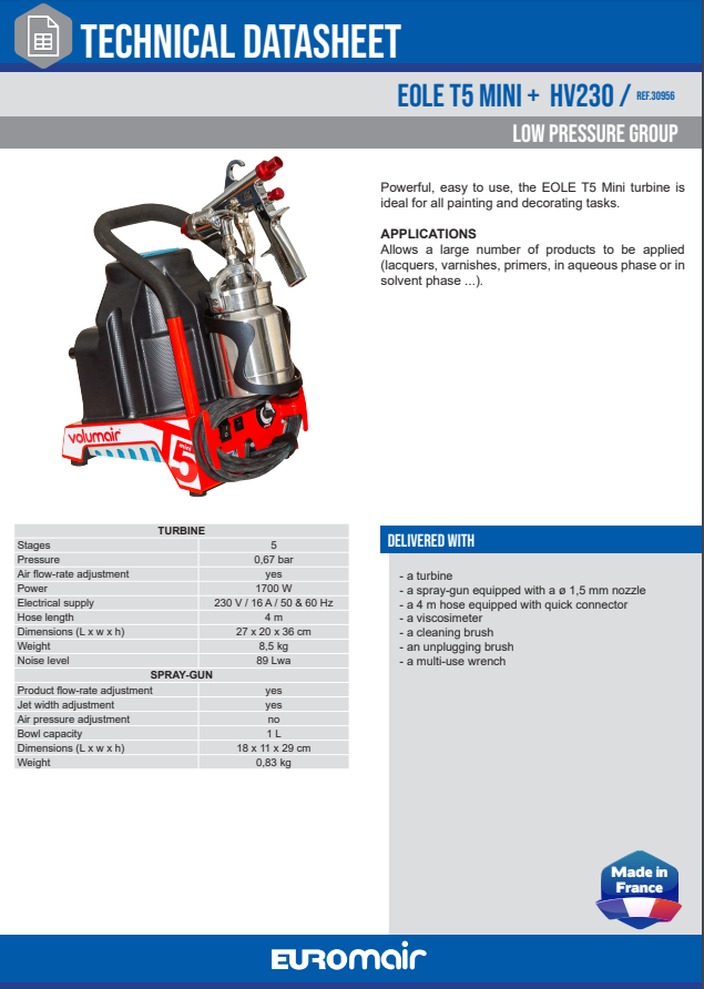 Euromair EOLE T5 Mini + HV230