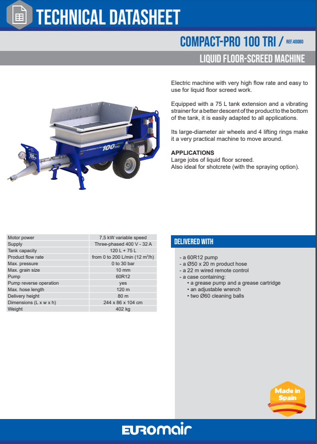 Euromair COMPACT-PRO 100 Tri Korn 10mm