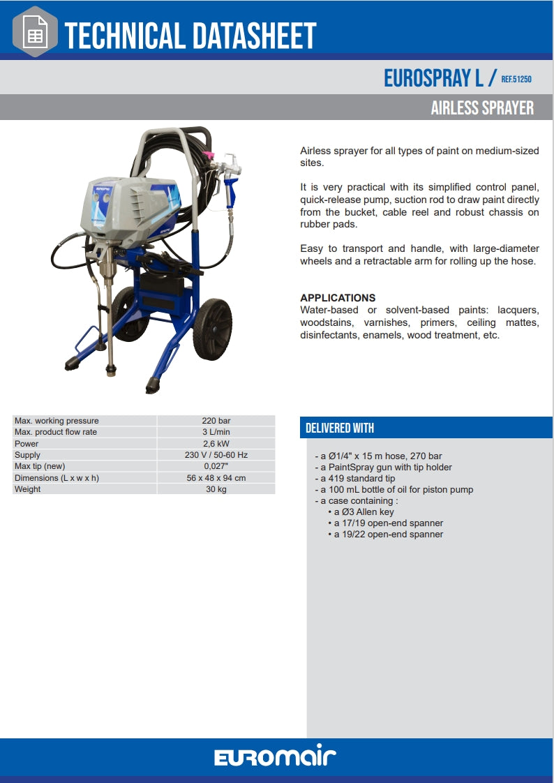 EUROSPRAY L maleranlæg 3Lmin