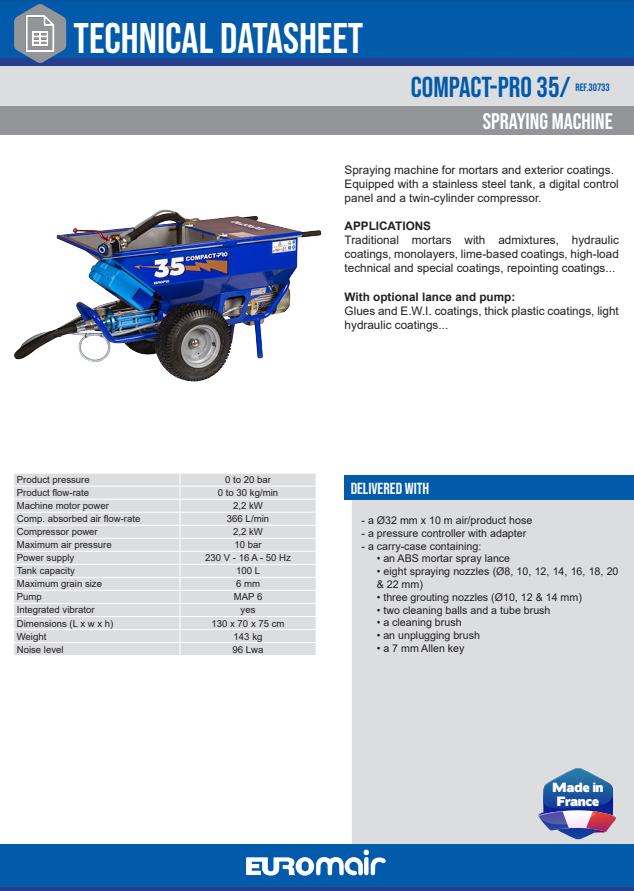 30733 Euromair COMPACT-PRO 35 30kg.min