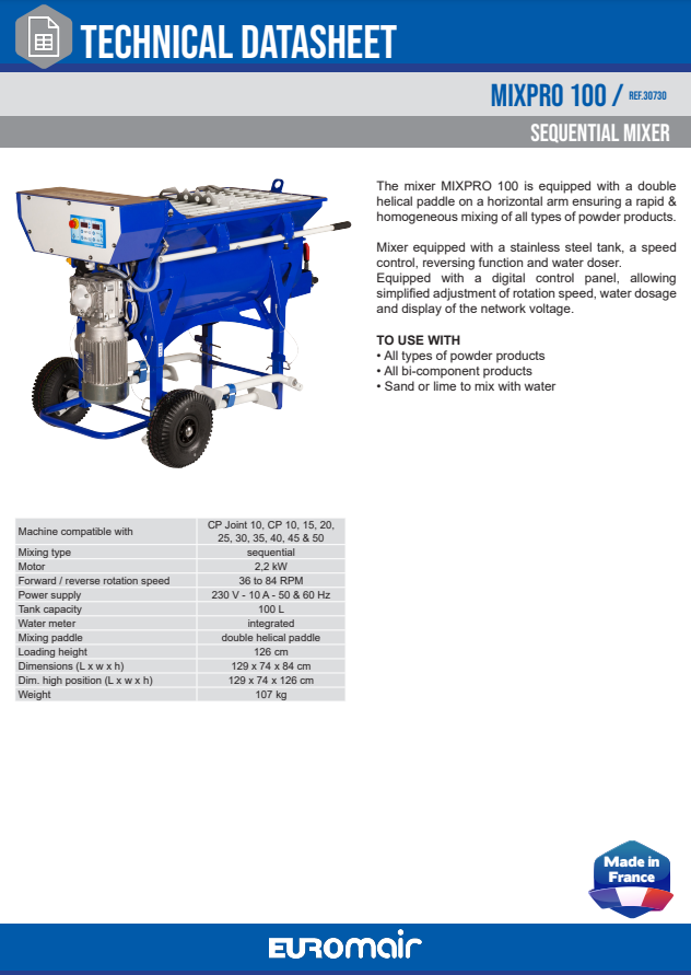 MIXPRO 100 sekventiel mixer