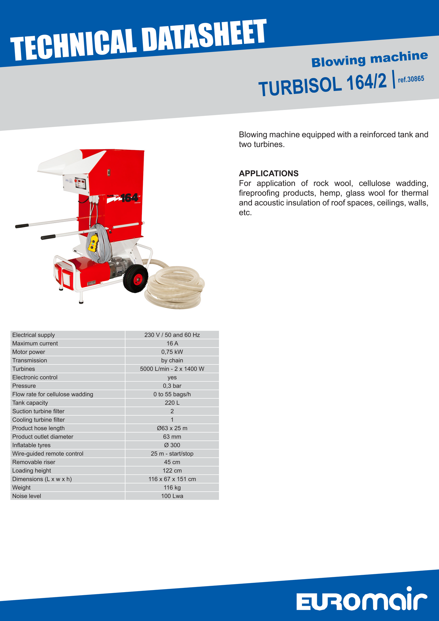 Euromair Turbisol 164/2 isoleringsmaskine